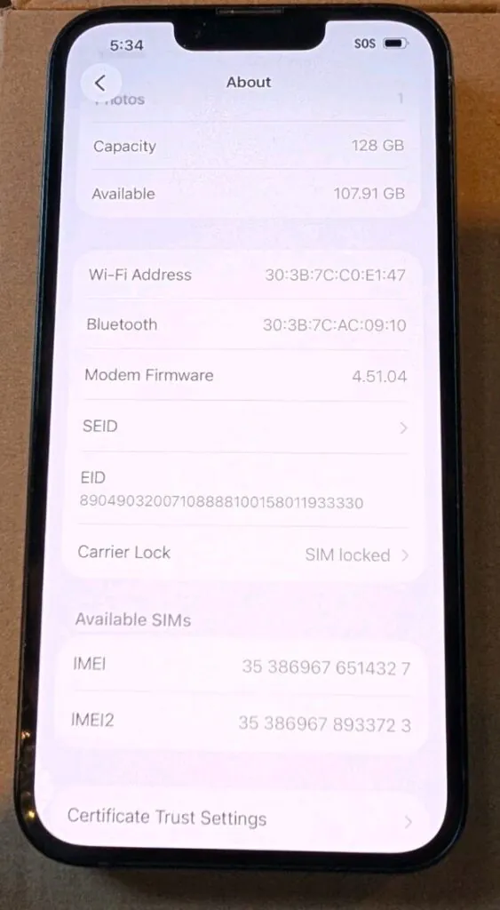 Apple iPhone 14  128GB T-Mobile / Ting  Good Condition