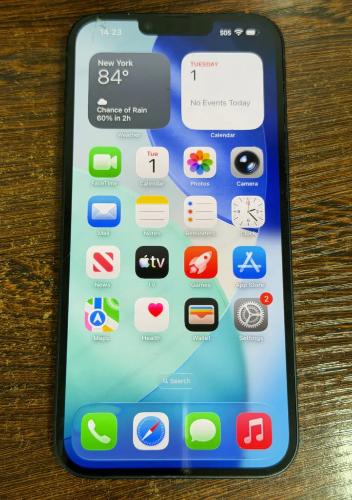 UNLOCKED Apple iPhone 14 Plus 128GB Black – Good Used Cond – Crck Front – READ