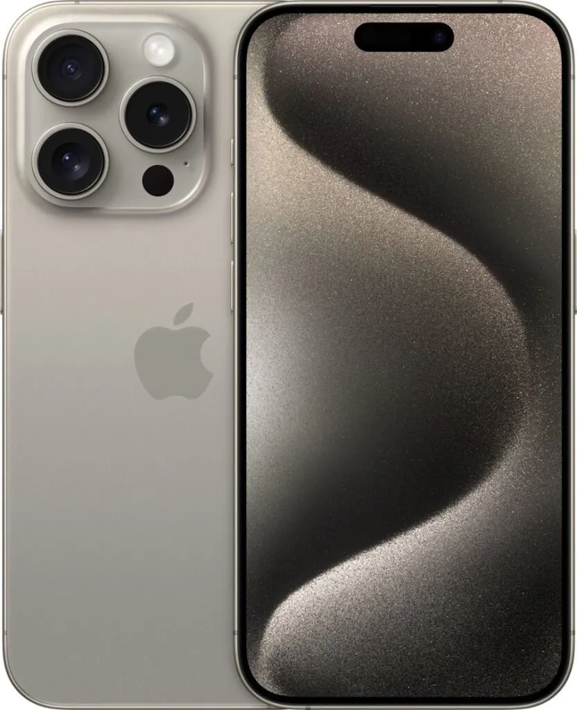 Apple iPhone 15 Pro – eSIM A2848 – Unlocked – 1TB Natural Titanium – Very Good