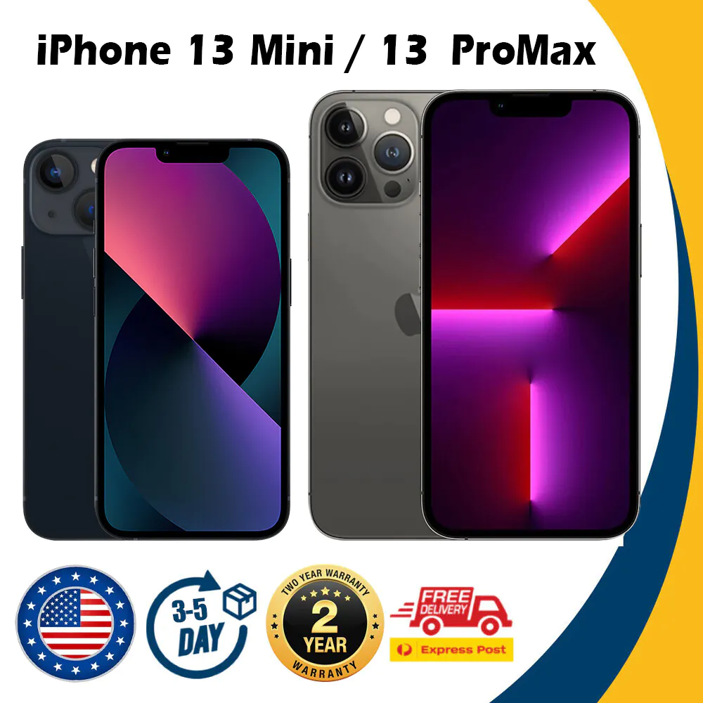 New Apple iPhone 13 MINI/13 PRO MAX 512GB 256GB 128GB A2176 A2484 USA Unlocked