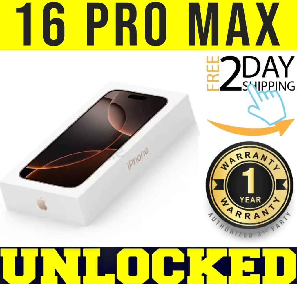 APPLE IPHONE 16 PRO MAX 256GB (FACTORY UNLOCKED) DESERT ✅ WARRANTY ✅❖O/B❖
