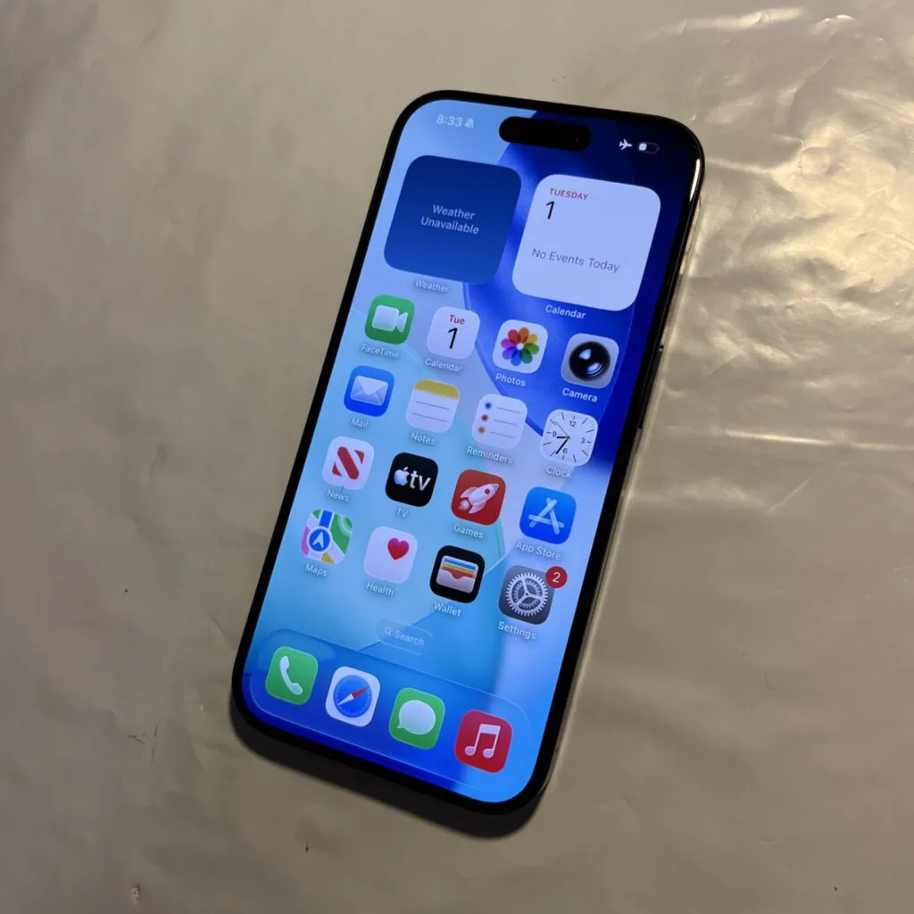 Apple iPhone 15 Pro – 128GB (Unlocked)  Works Great BUT CHECK CONDITION  (#M965)