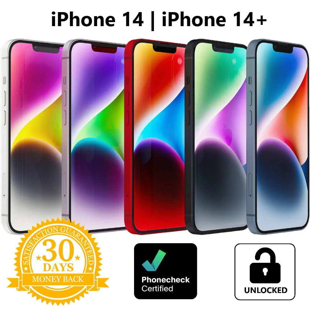 Apple iPhone 14 | 14 Plus 128GB | 256GB | 512GB – Unlocked AT&T Verizon T-Mobile