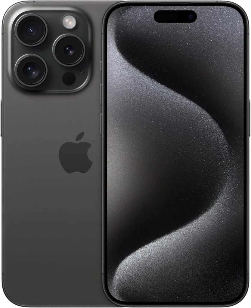 Apple iPhone 15 Pro – eSIM A2848 – Unlocked – 256GB Black Titanium – Very Good