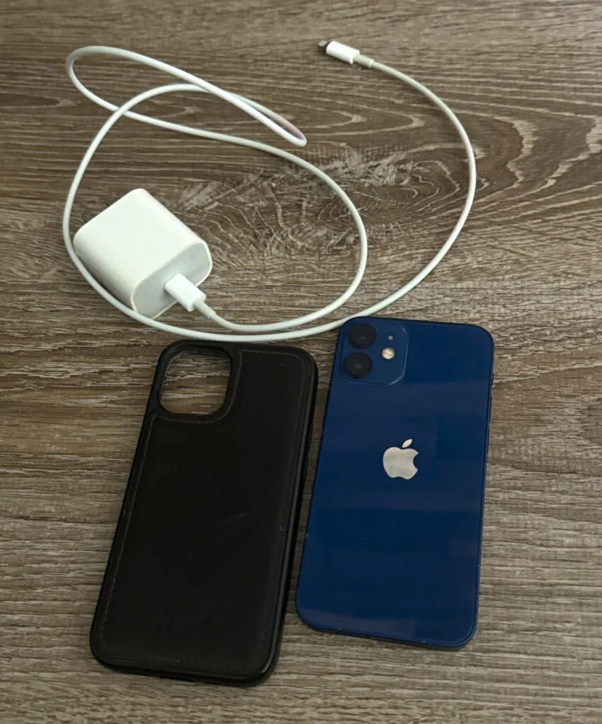 Apple iPhone 12 Mini  64GB 12MP Camera Blue Smartphone W/ Accessories (T-Mobile)