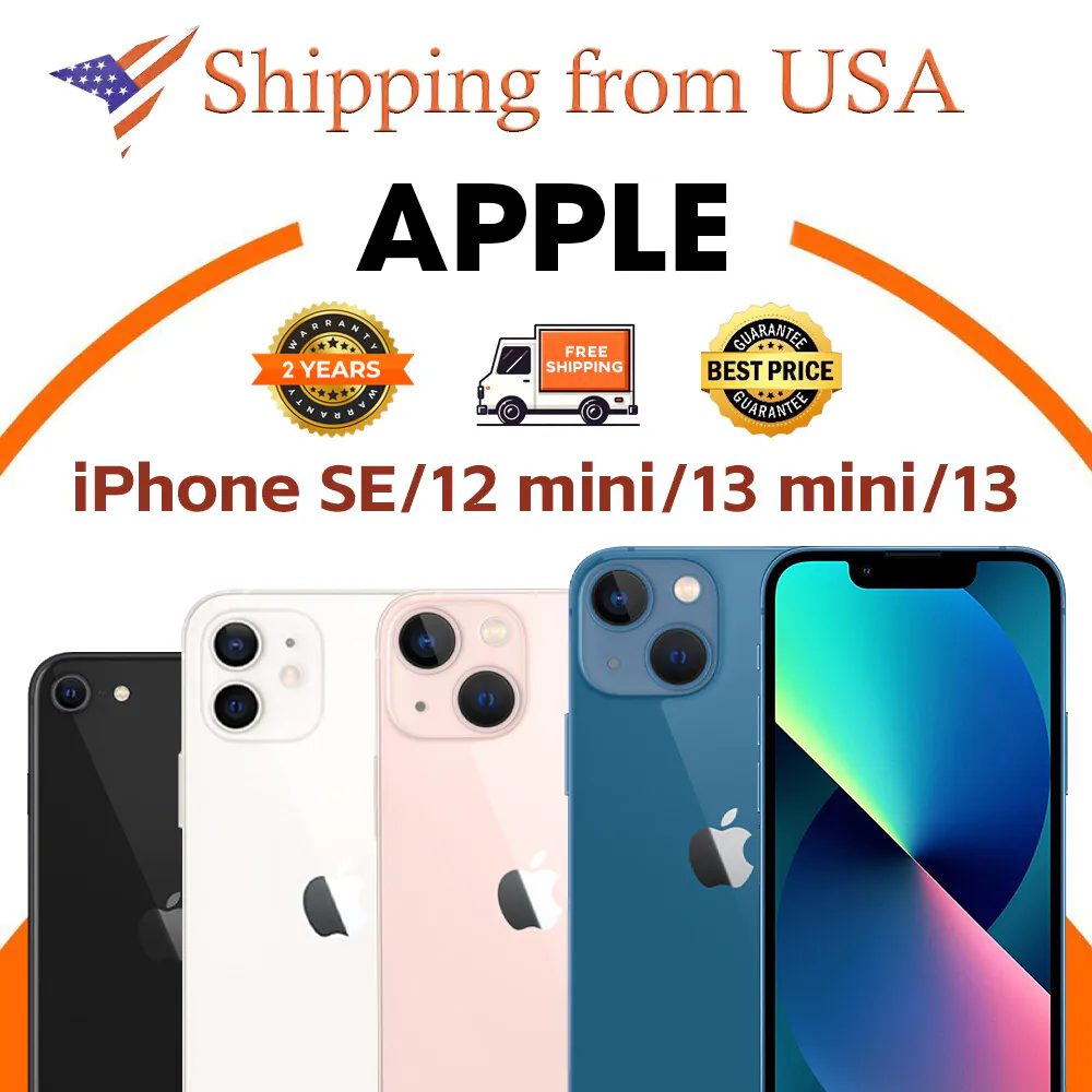 Factory Sealed New Apple iPhone SE/13/13 Mini/12 Mini Fully Unlocked GSM+CDMA